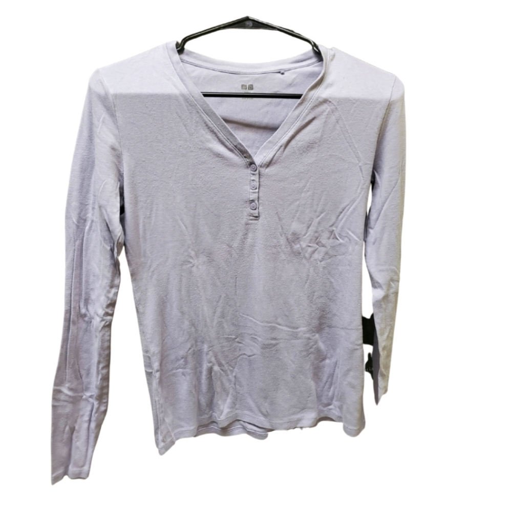 Long Sleeve UNIQLO Purple Medium Top
